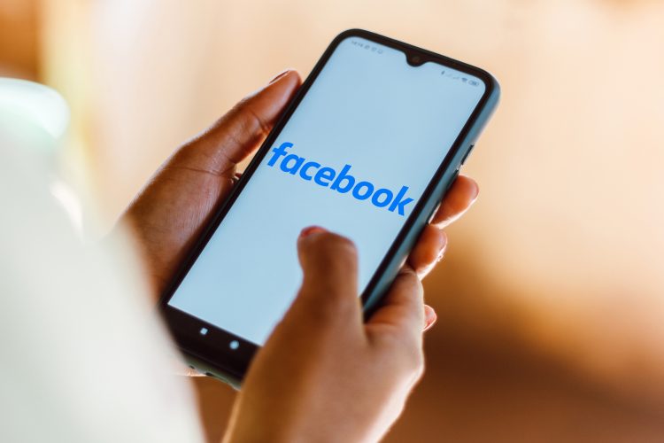 July 13, 2020, Brazil. In this photo illustration the Facebook logo seen displayed on a smartphone